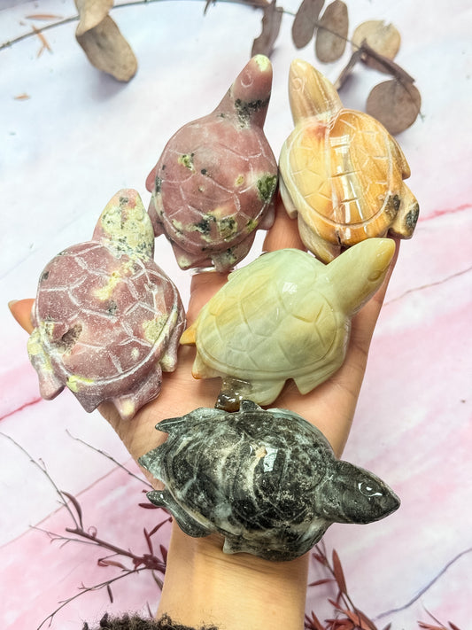 Jasper Turtle Carvings