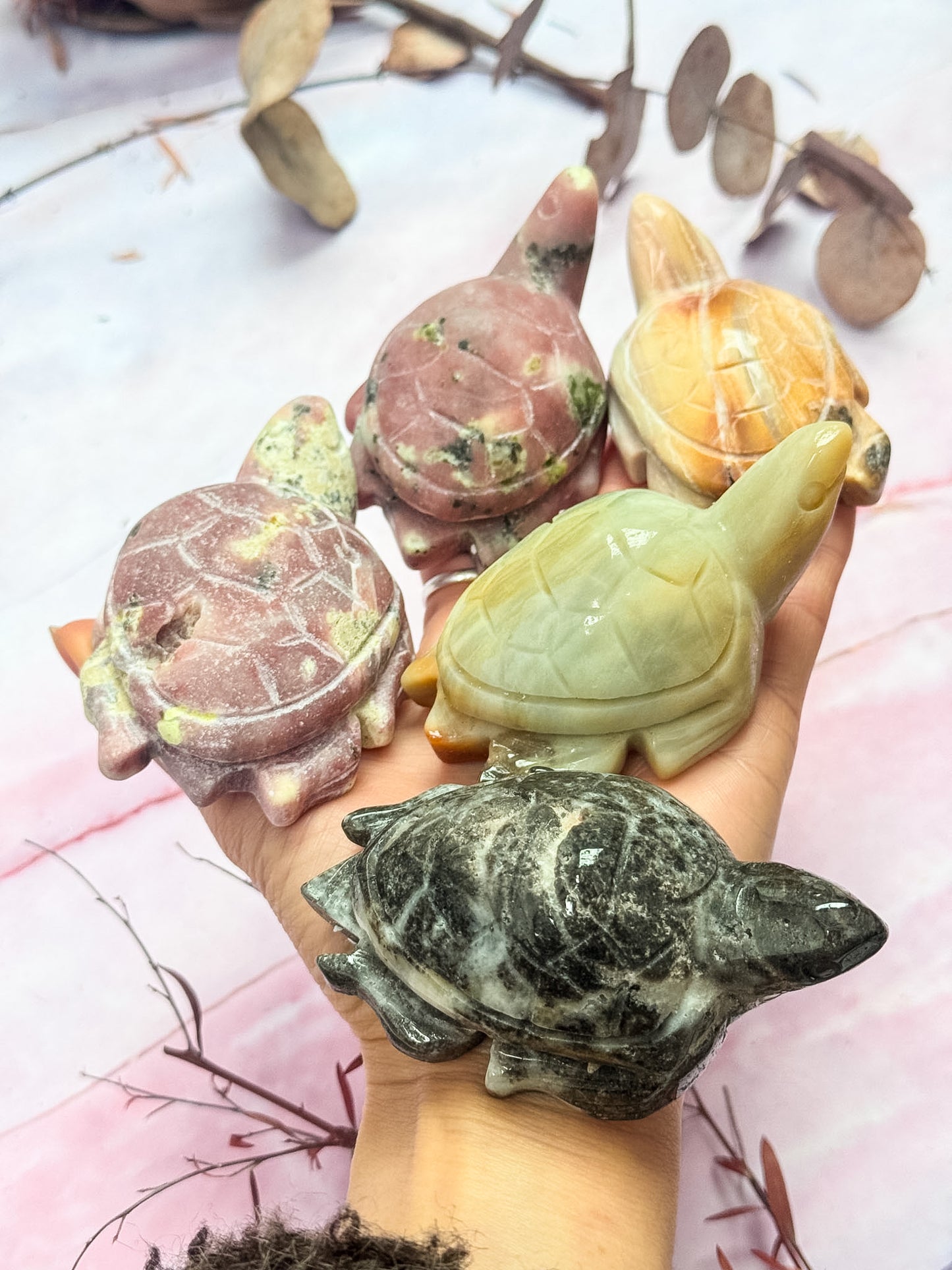 Jasper Turtle Carvings