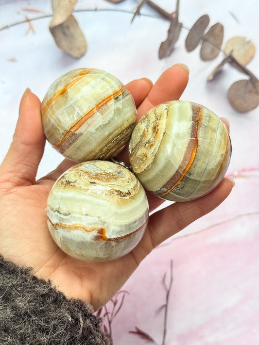 Chocolate Calcite Spheres