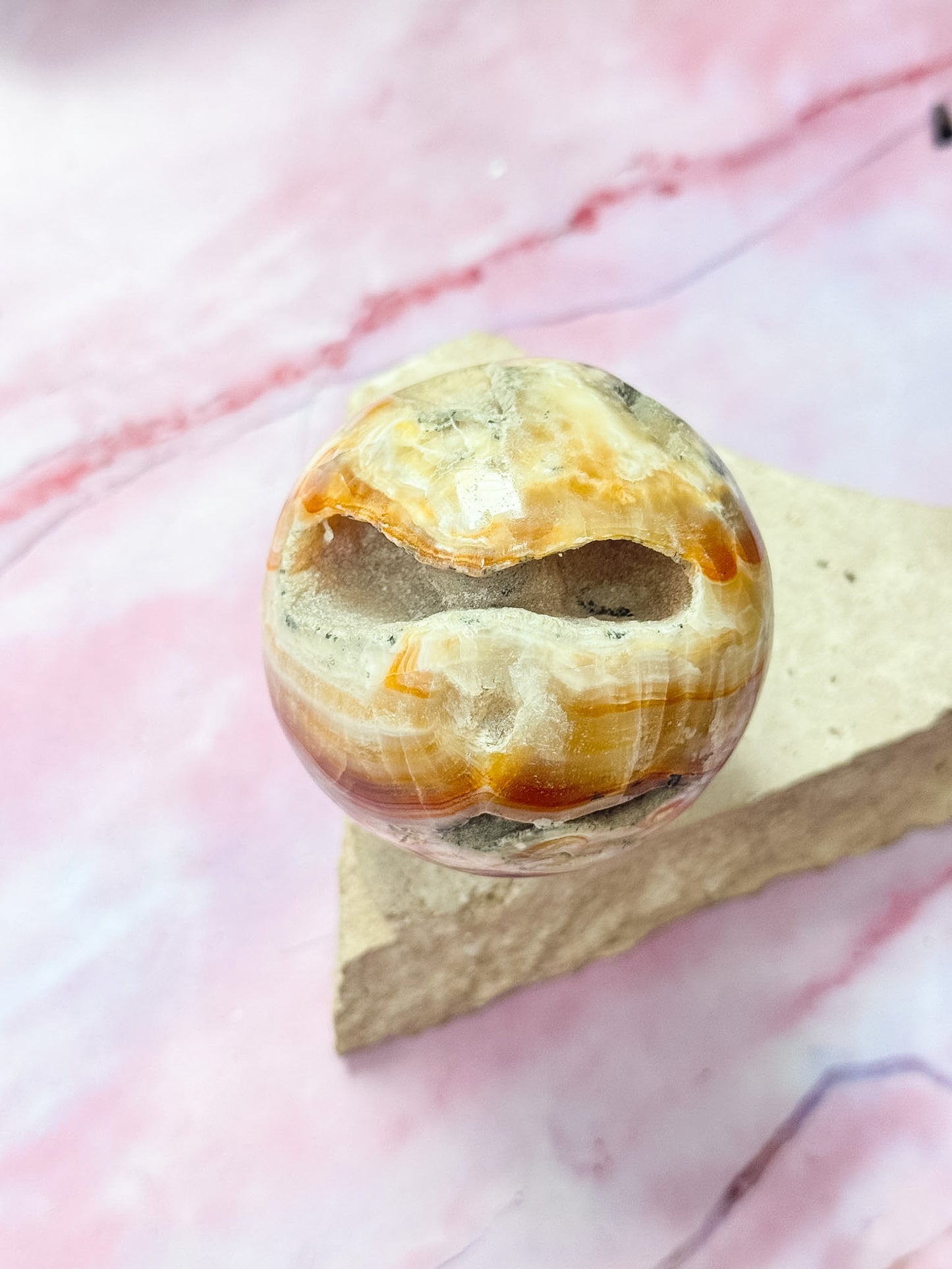 Chocolate Calcite Sphere