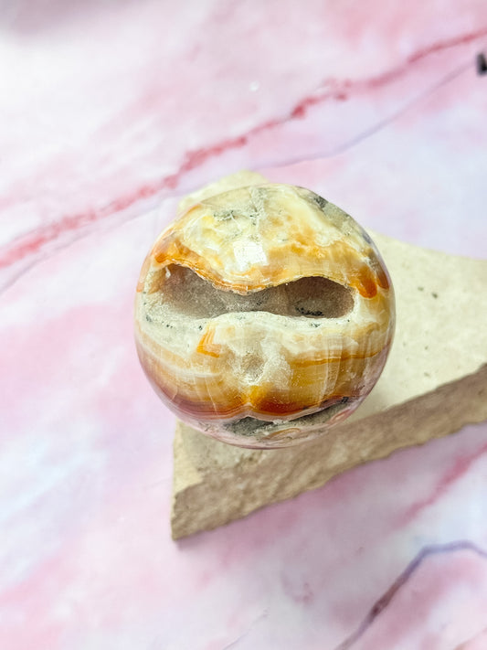 Chocolate Calcite Sphere