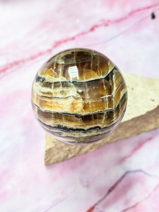 Chocolate Calcite Sphere