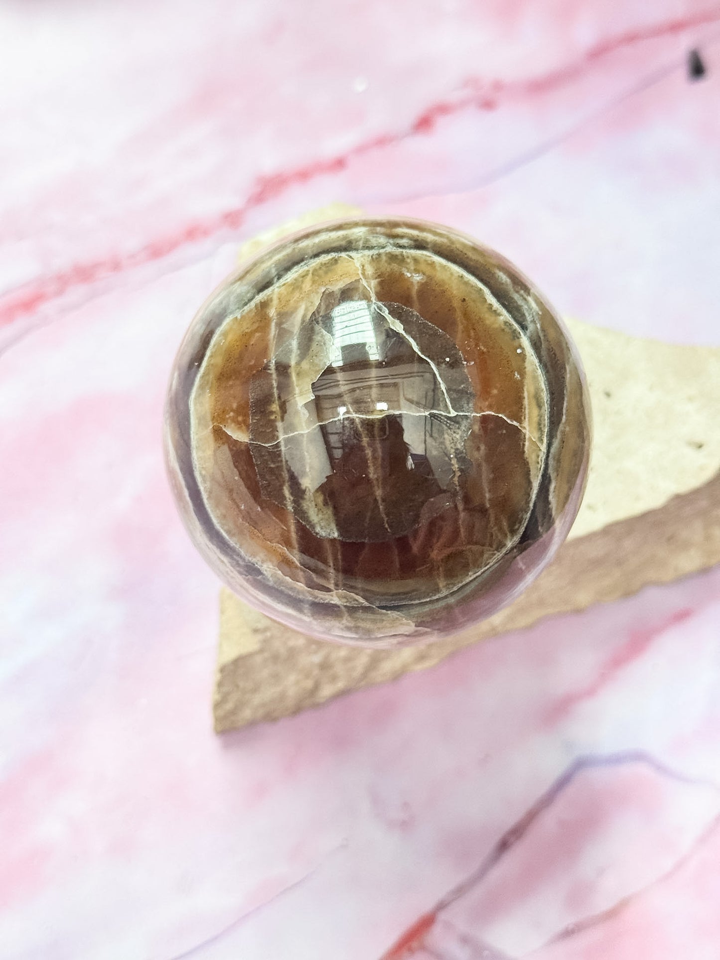 Chocolate Calcite Sphere