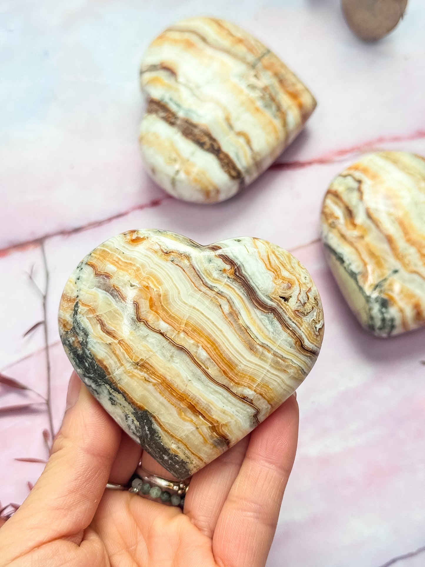 Chocolate Calcite Hearts