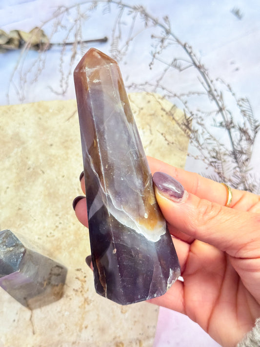 Purple Chalcedony Points