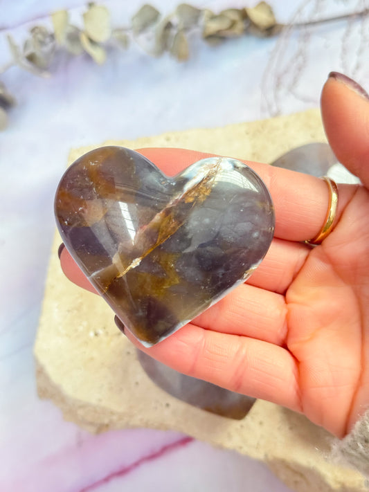 Purple Chalcedony Hearts
