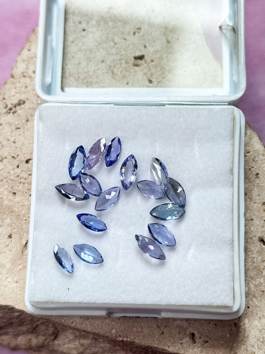 Tanzanite Faceted Mini Cabs