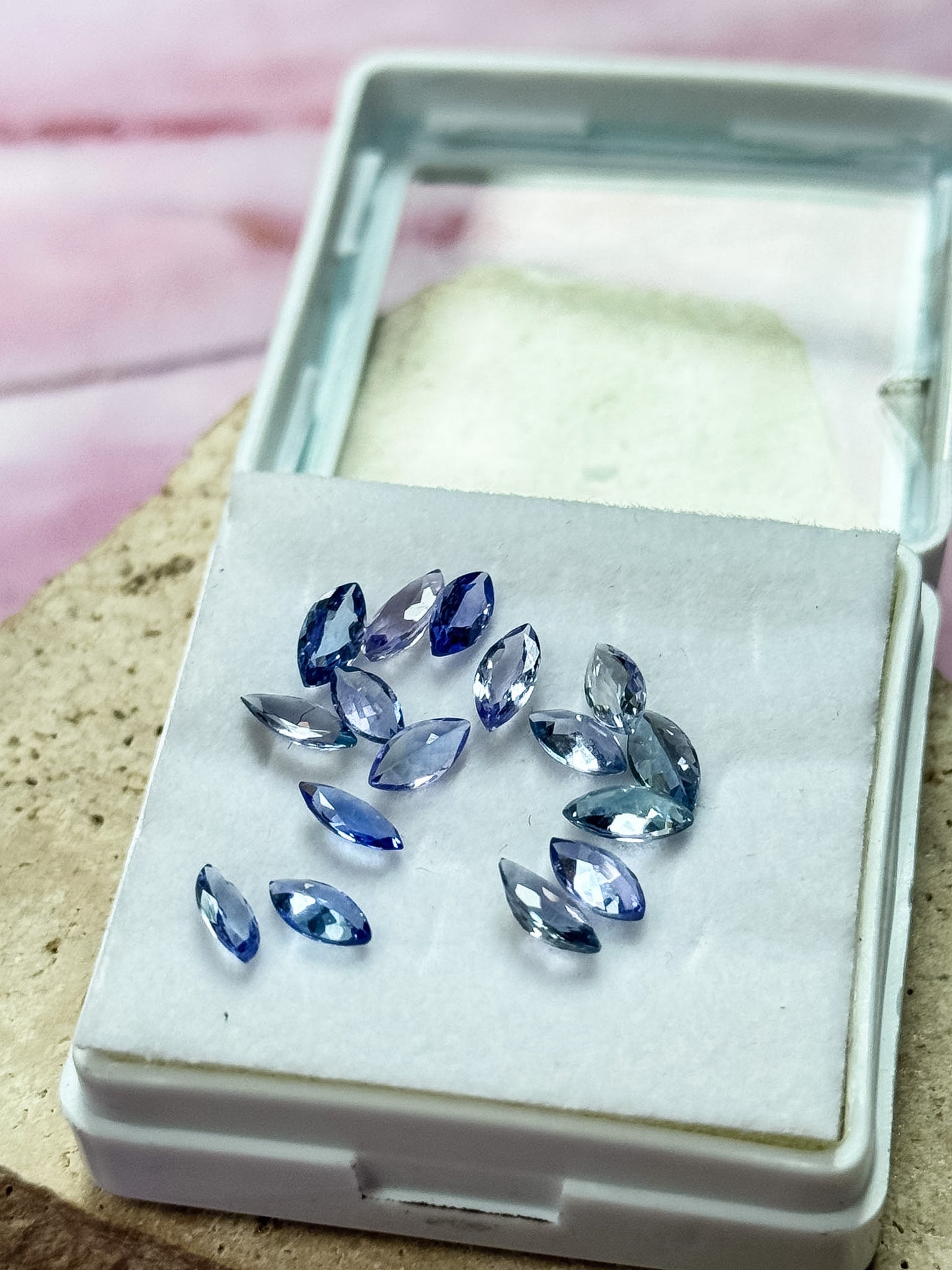 Tanzanite Faceted Mini Cabs