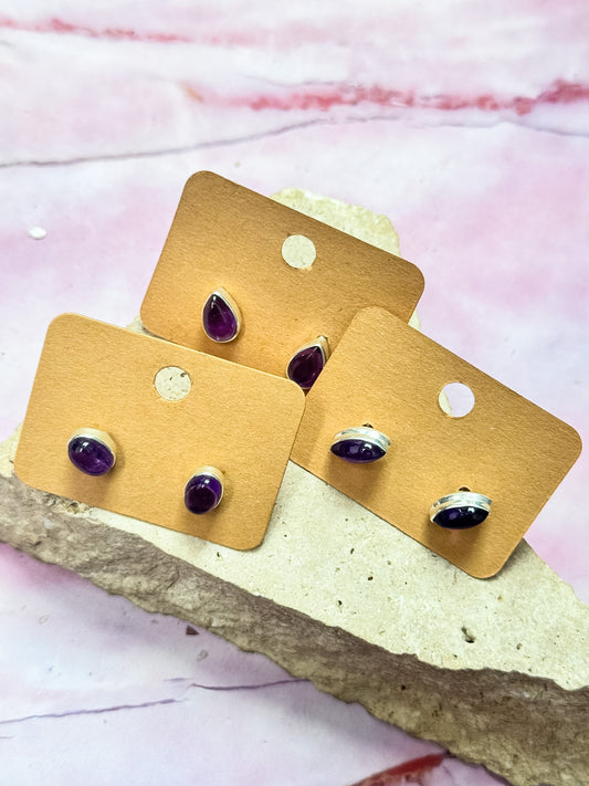 Amethyst Studs