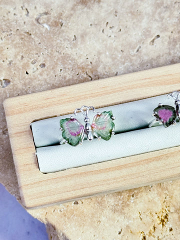 Tourmaline Butterfly Rings