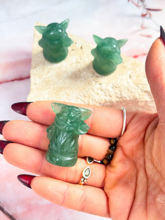 Aventurine Grogu Carvings