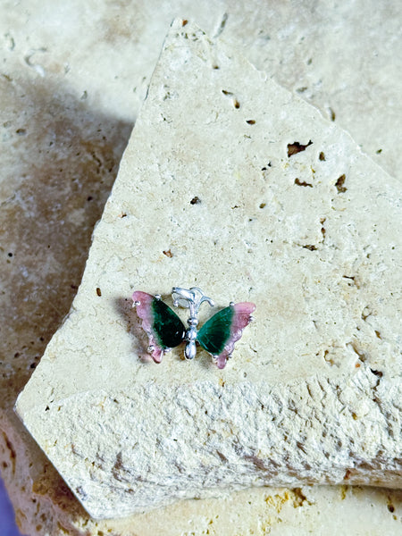 Tourmaline Butterfly Pendants