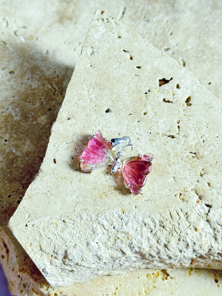 Tourmaline Butterfly Pendants