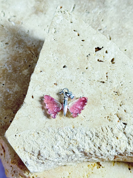 Tourmaline Butterfly Pendants