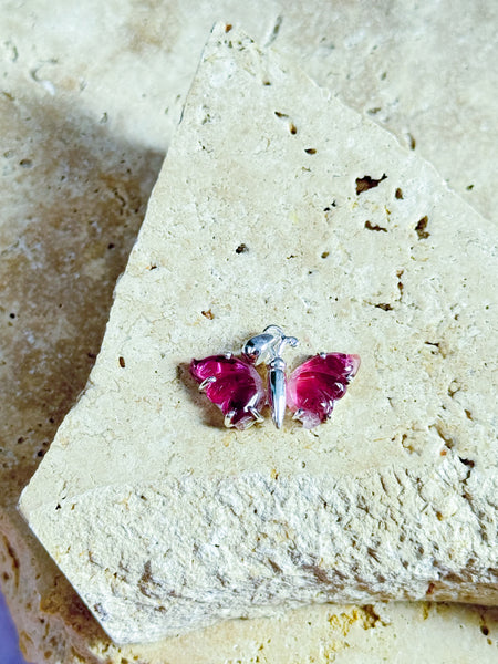 Tourmaline Butterfly Pendants