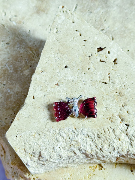 Tourmaline Butterfly Pendants