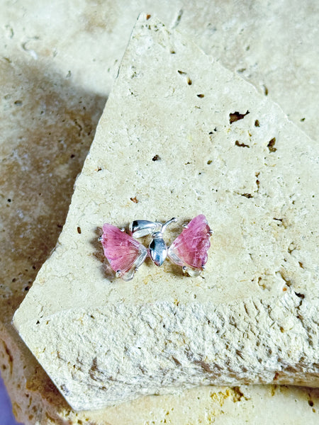 Tourmaline Butterfly Pendants