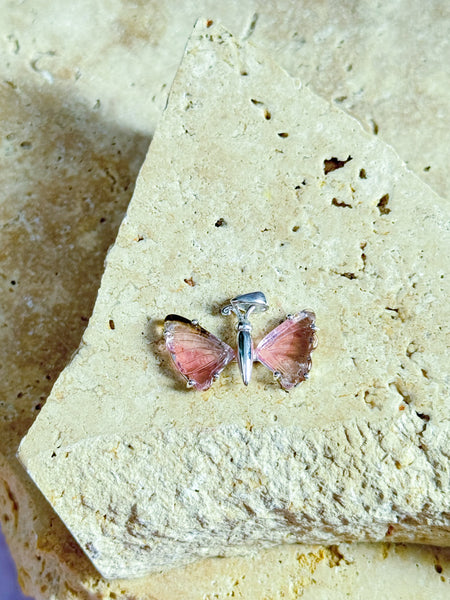 Tourmaline Butterfly Pendants