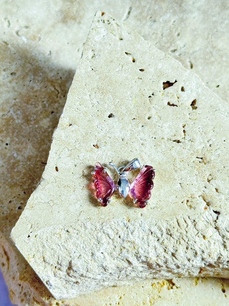 Tourmaline Butterfly Pendants