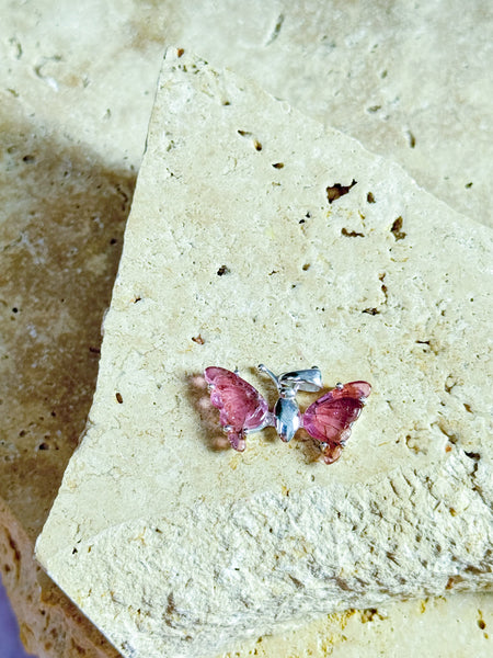 Tourmaline Butterfly Pendants