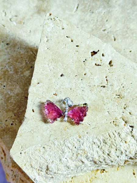 Tourmaline Butterfly Pendants