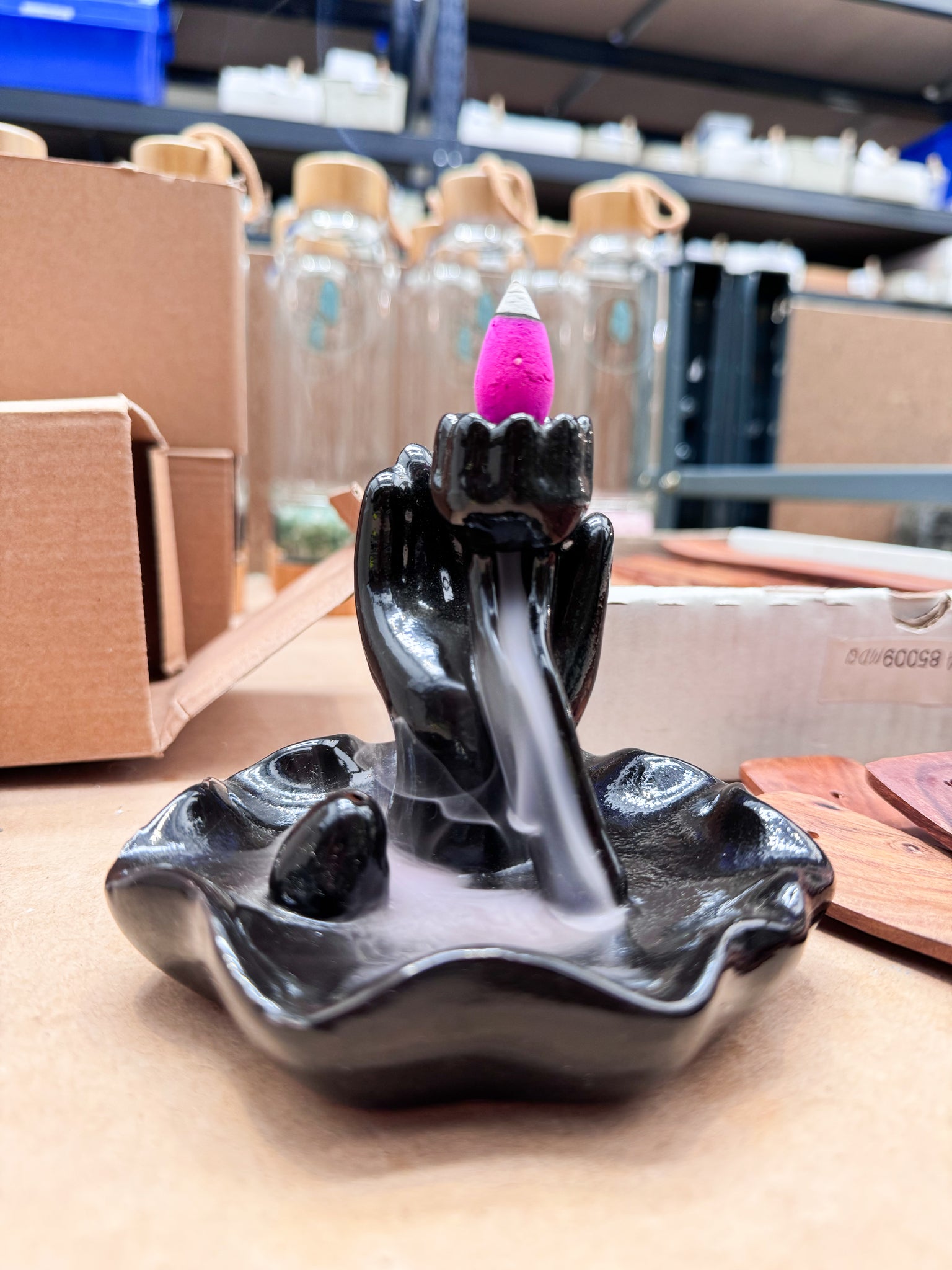 Lotus Hand Backflow Incense Holder