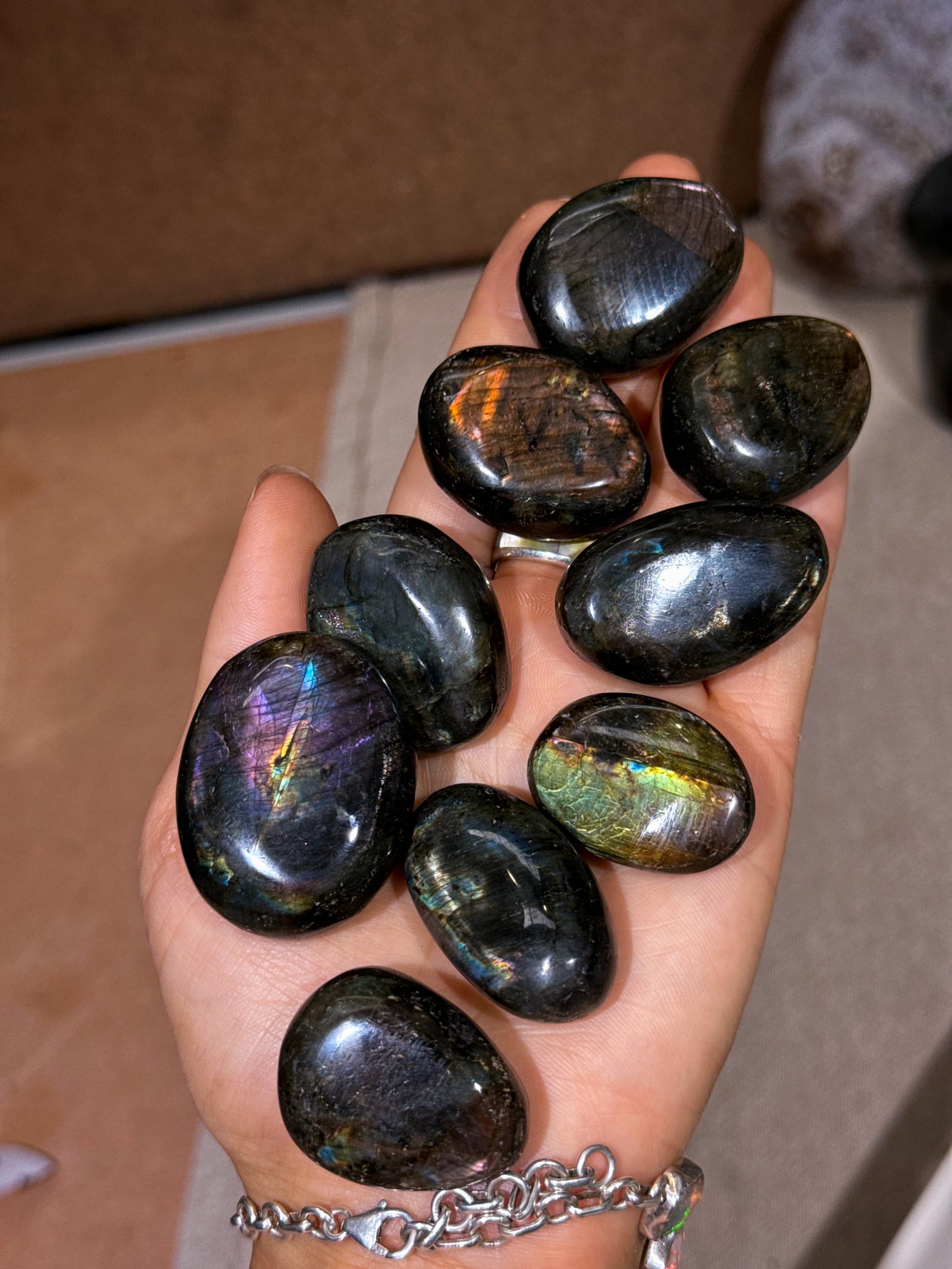 Mini Labradorite Palmstones