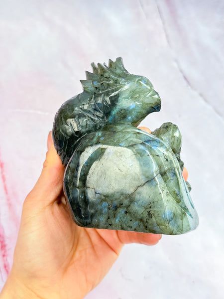 Labradorite Parrot Carving