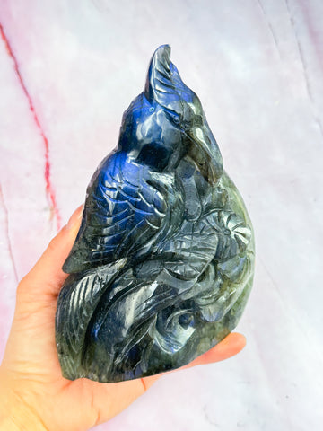 Labradorite Toucan Carving