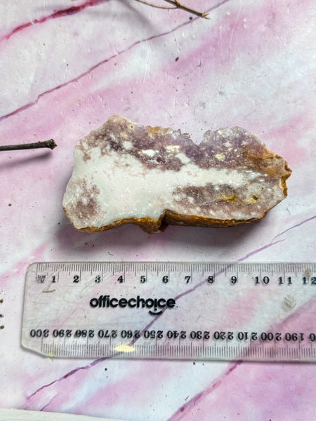 Amethyst and Flower Agate Slice