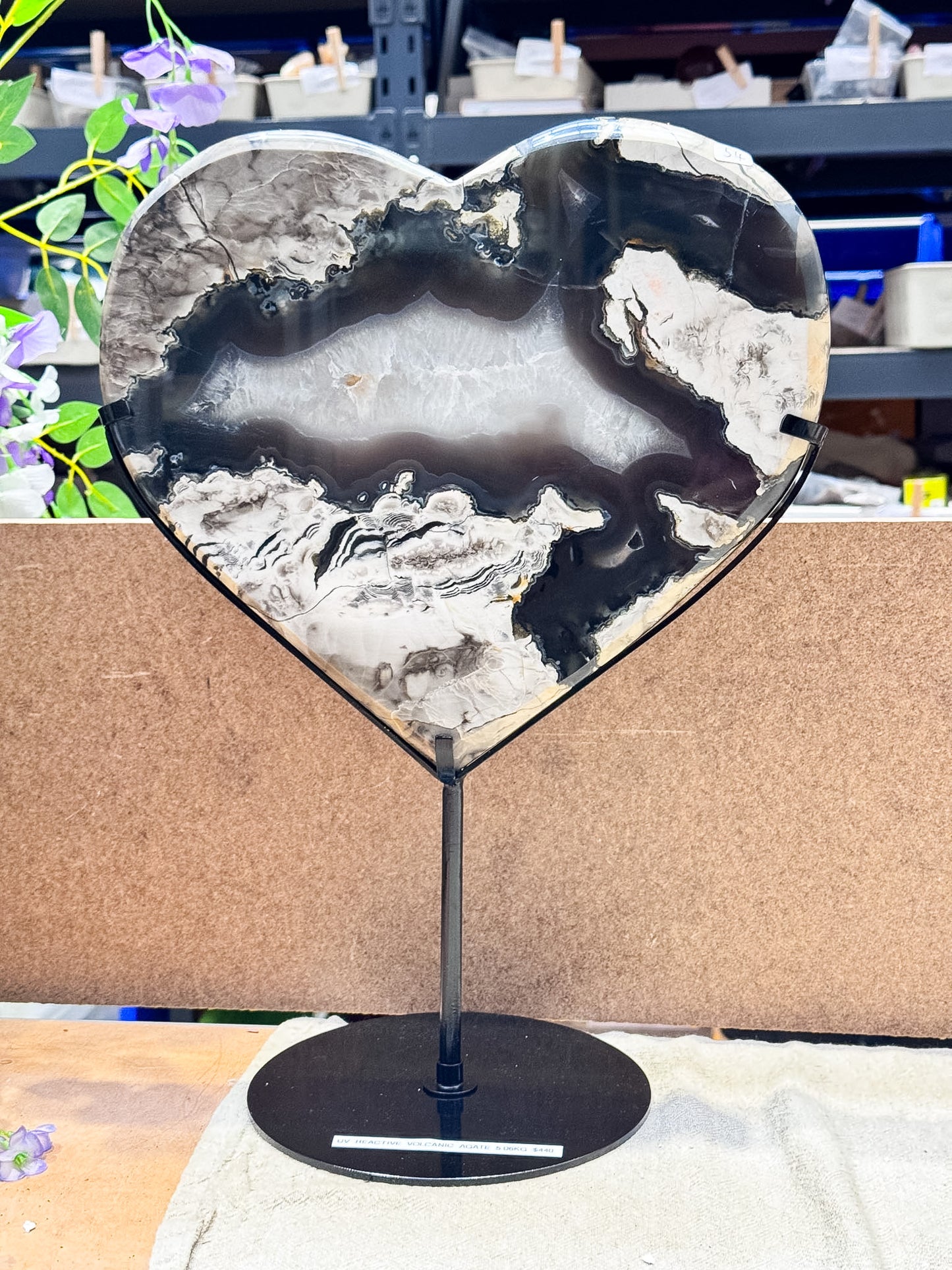 Volcanic Agate Heart