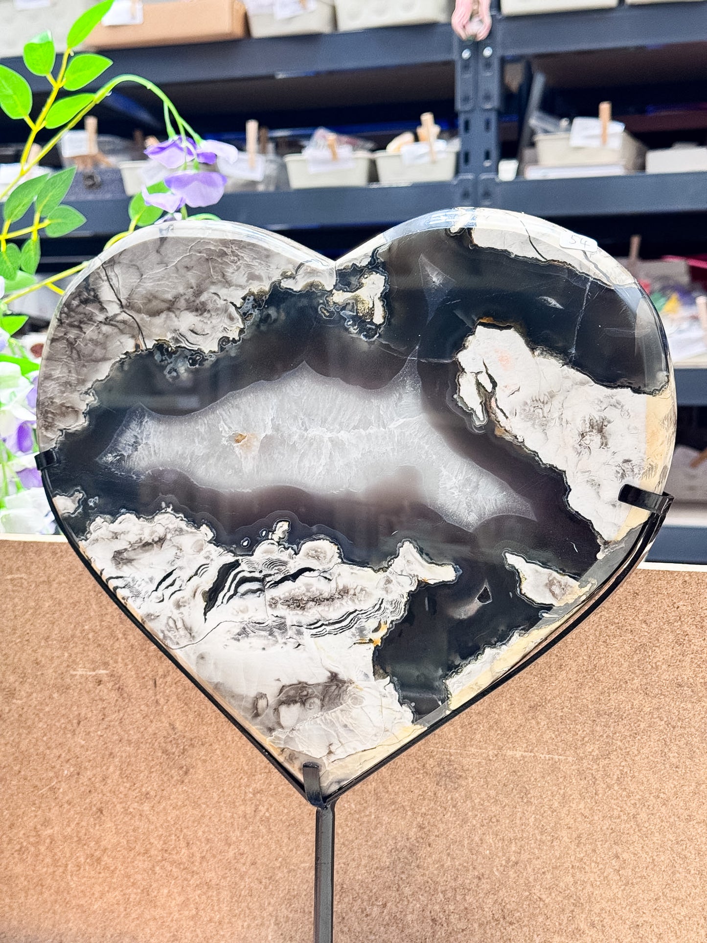Volcanic Agate Heart