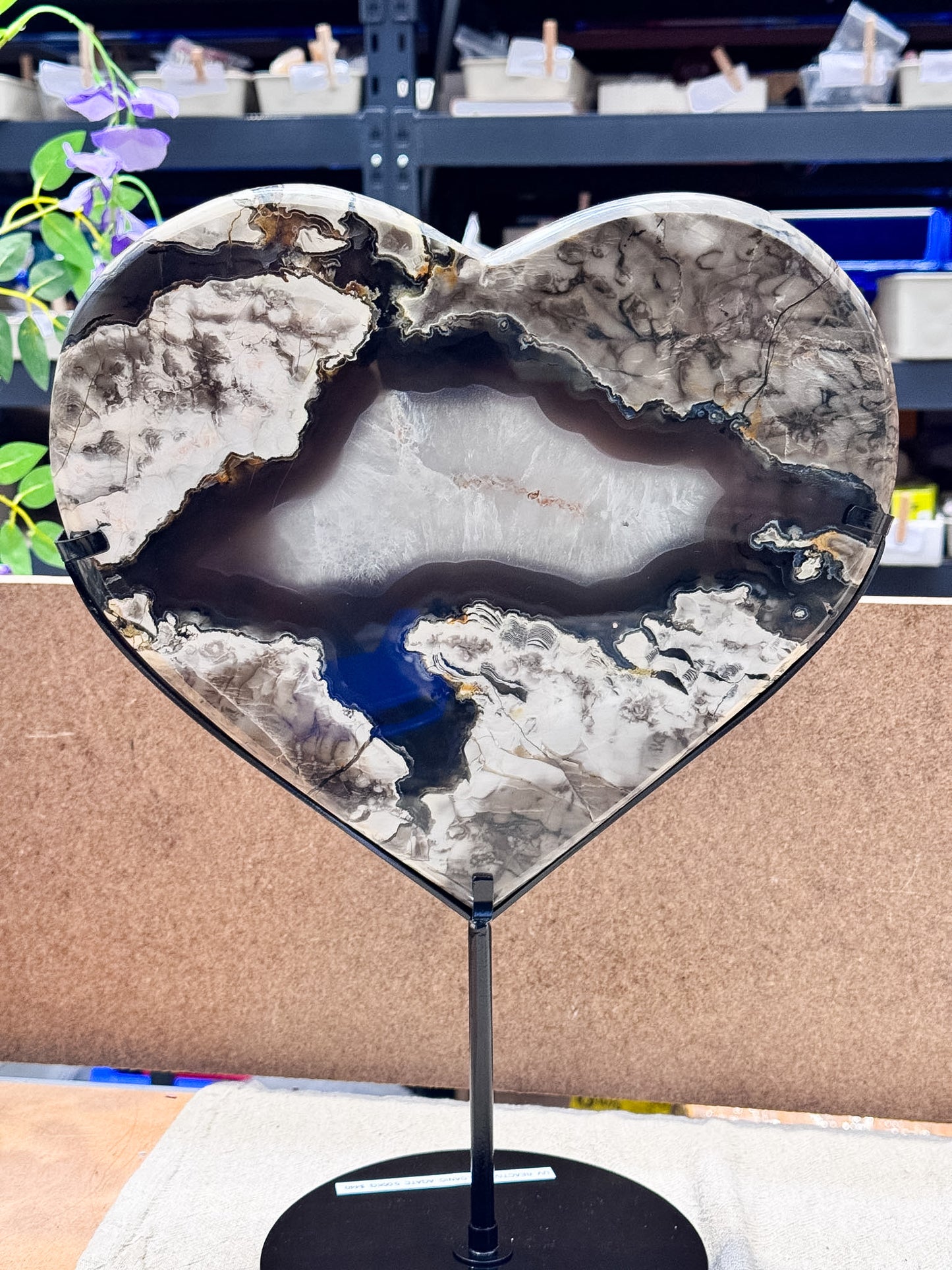 Volcanic Agate Heart