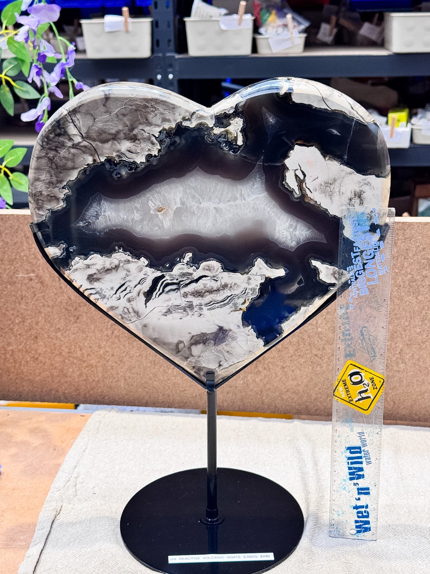 Volcanic Agate Heart