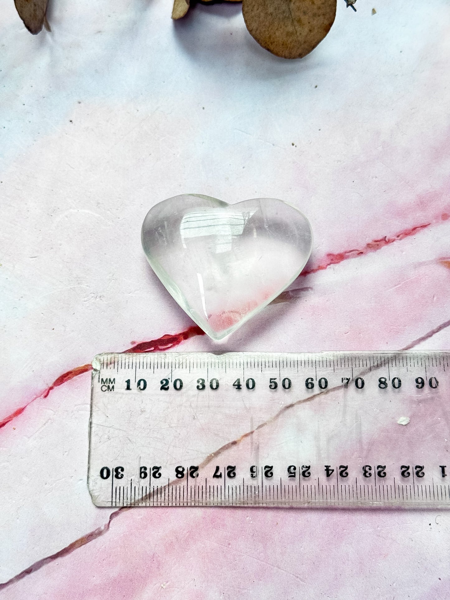 White Fluorite Hearts