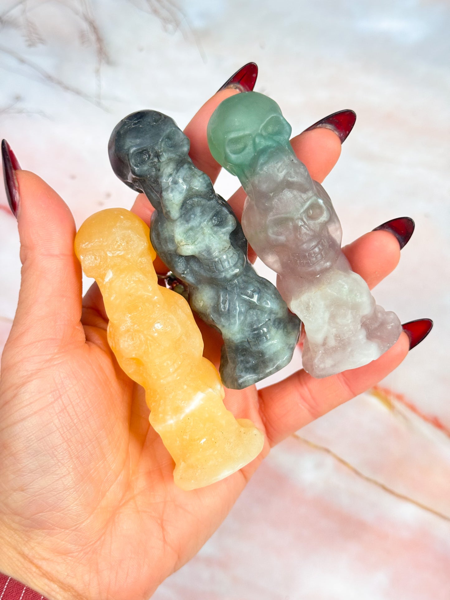 Hear No, See No, Speak No Evil Stacked Skulls