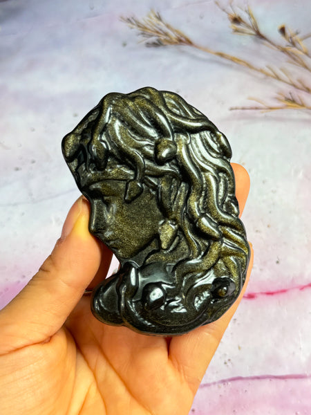 Obsidian Medusa Carvings