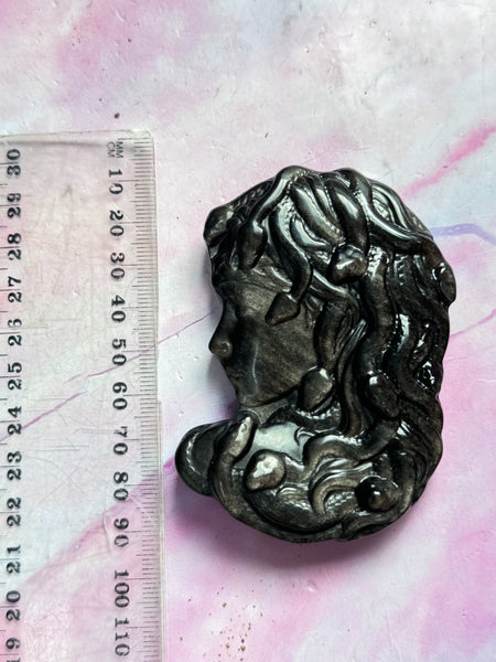 Obsidian Medusa Carvings
