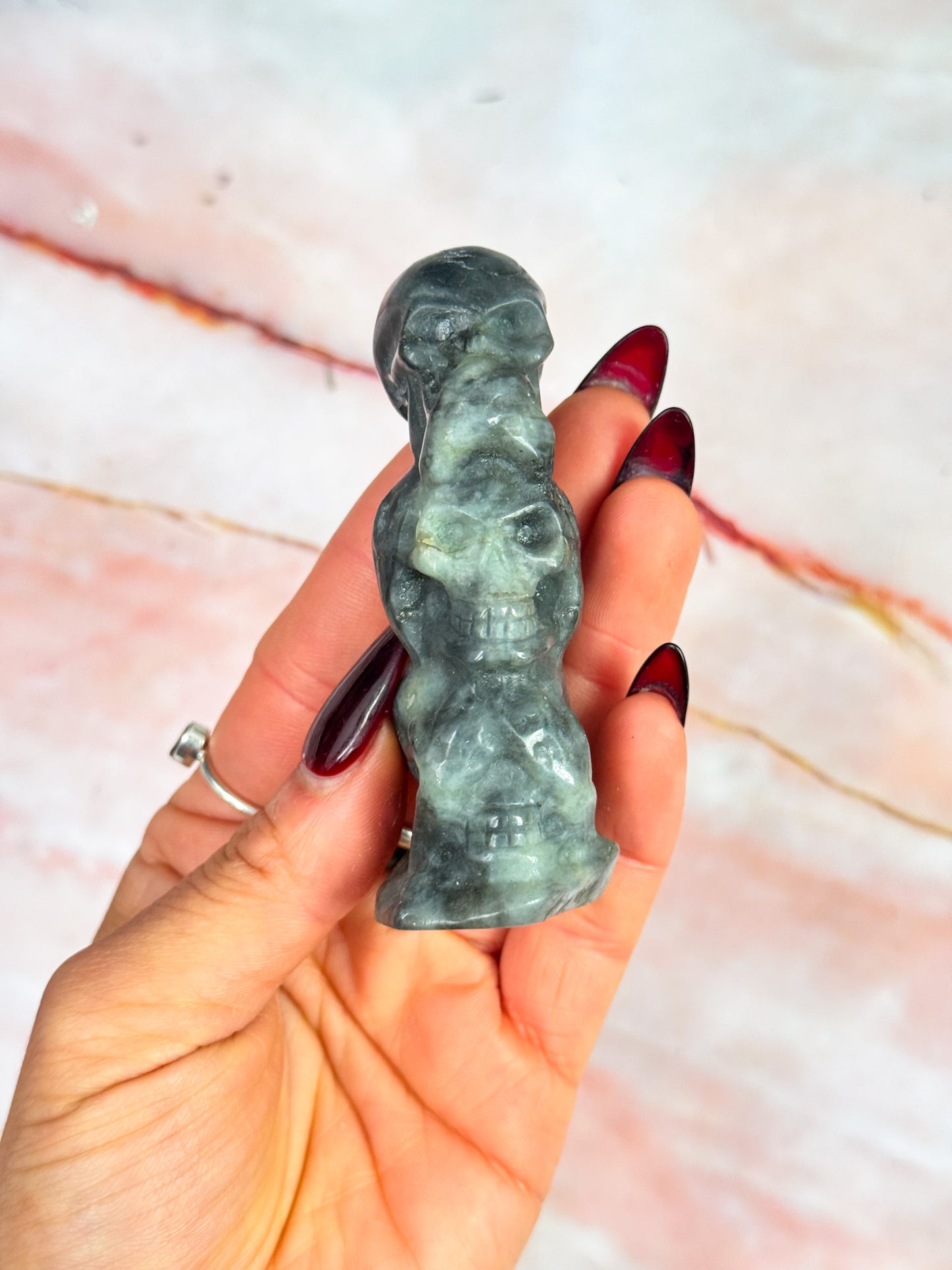 Hear No, See No, Speak No Evil Stacked Skulls