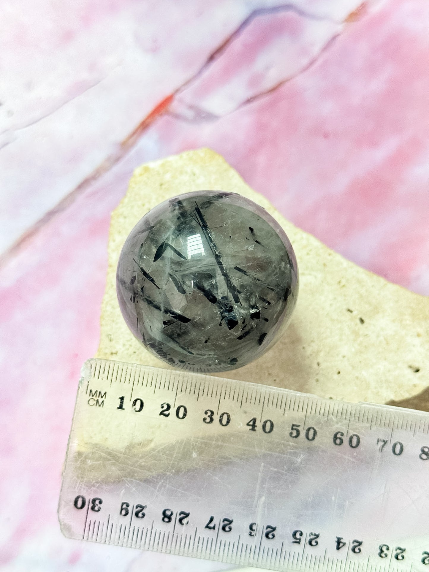 Tourmilated Quartz Spheres