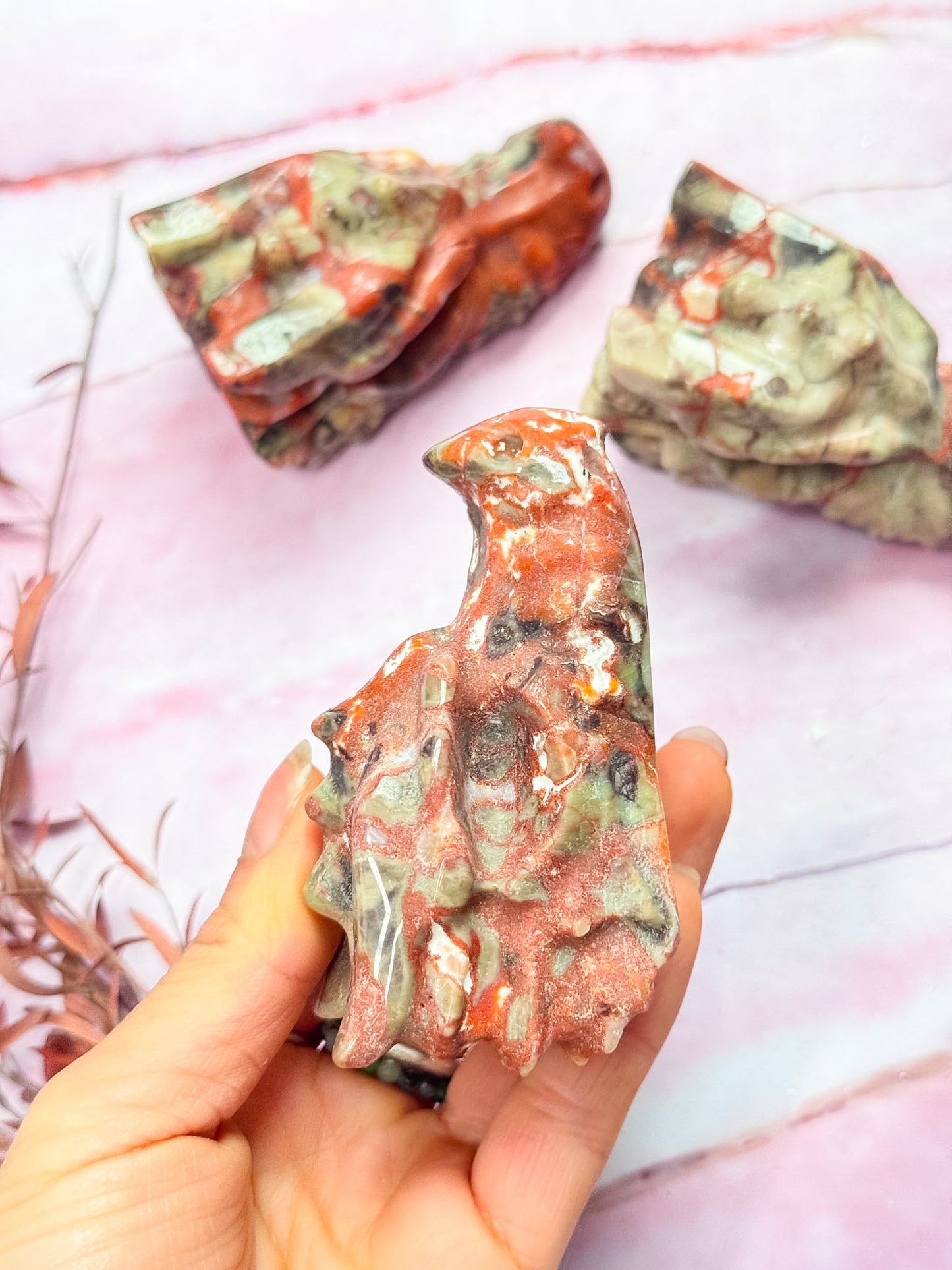 Money Agate Dragon Heads