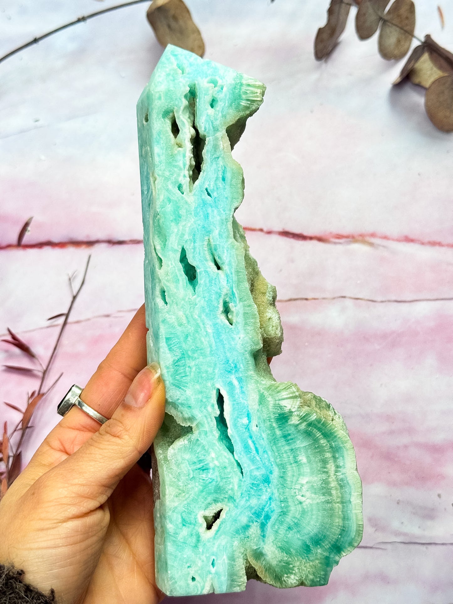 Blue Aragonite Tower