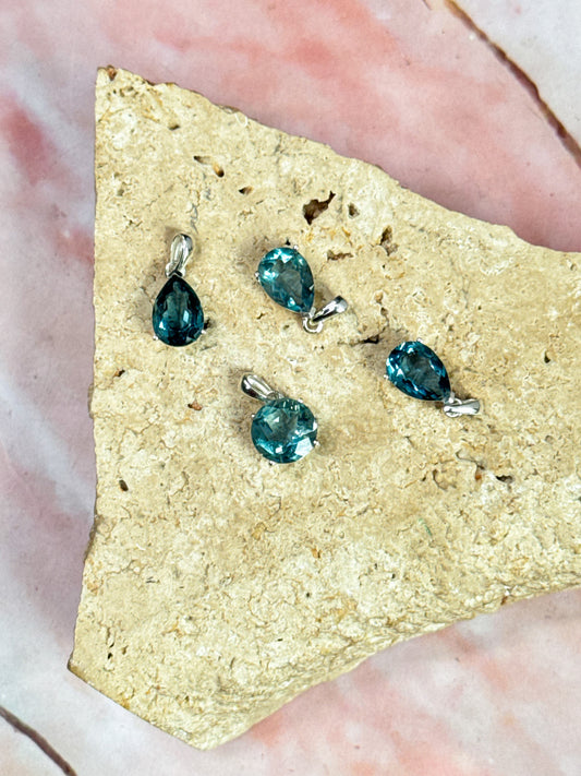 Belgian Teal Fluorite Pendants