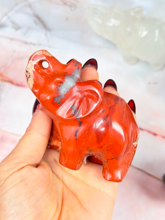 Crystal Elephant Carvings