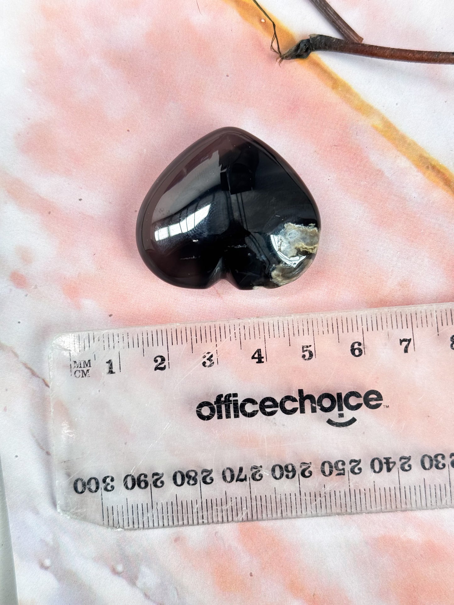 Volcanic Agate Hearts