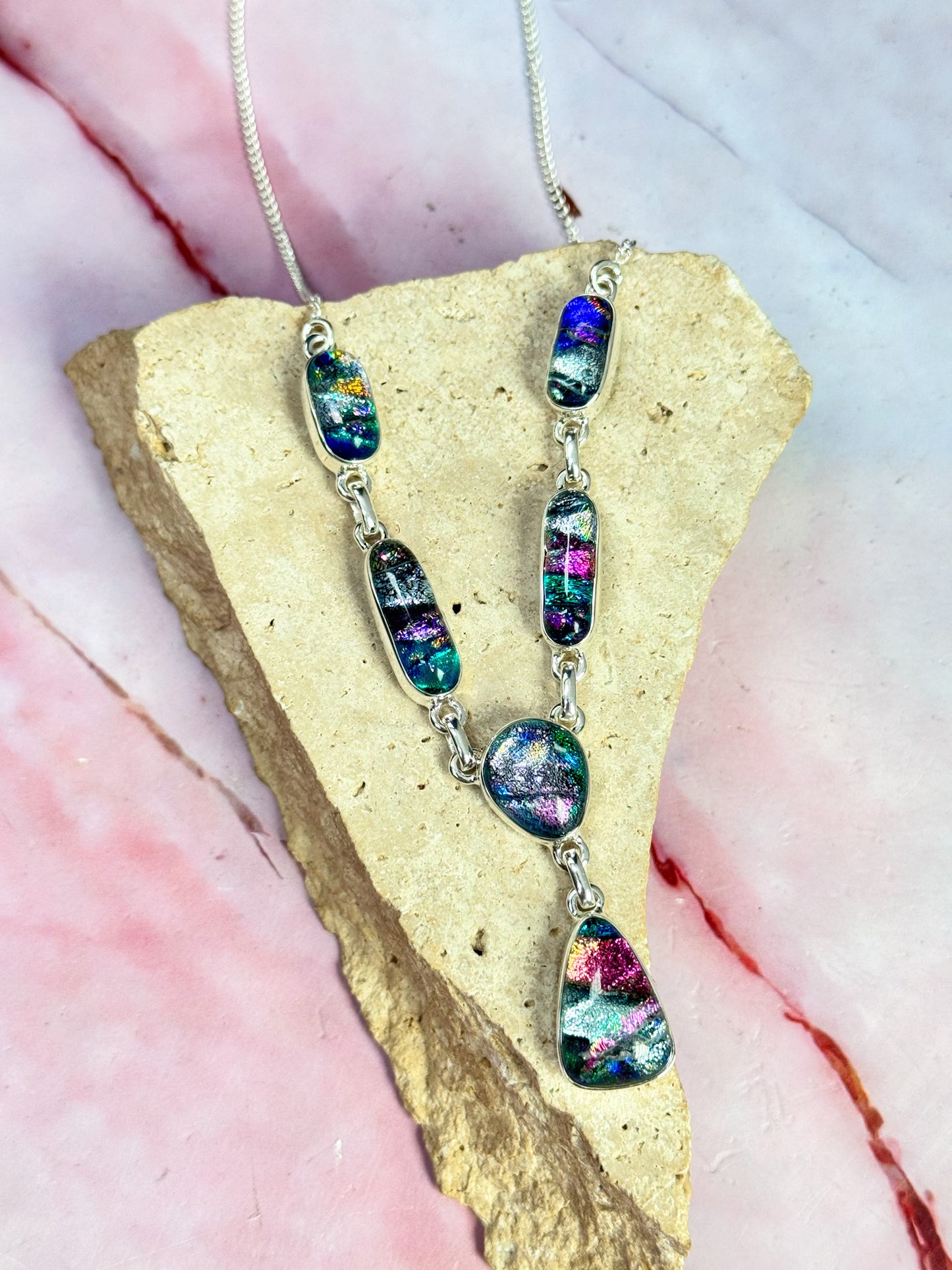 Dichroic Glass Necklace