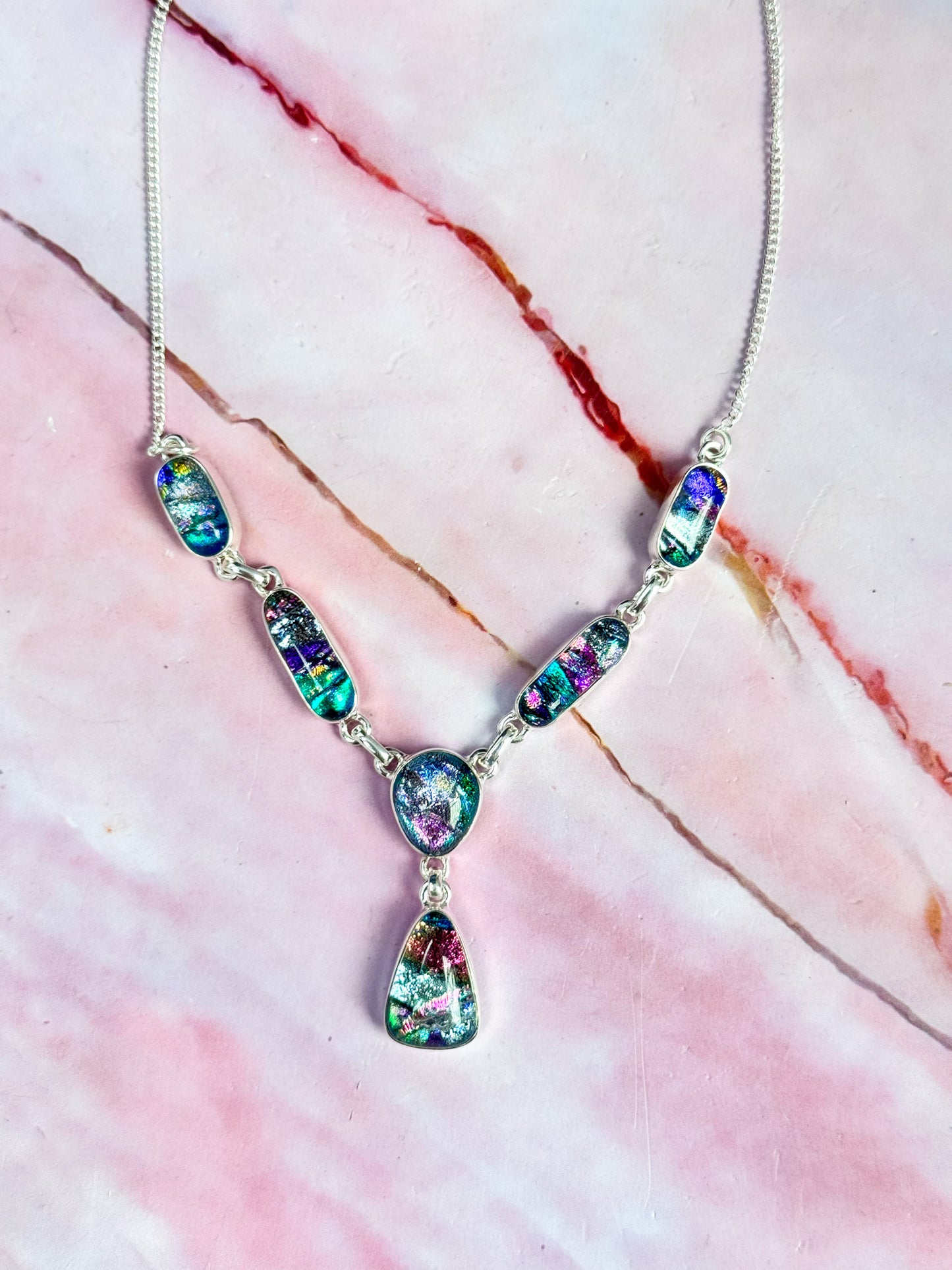 Dichroic Glass Necklace