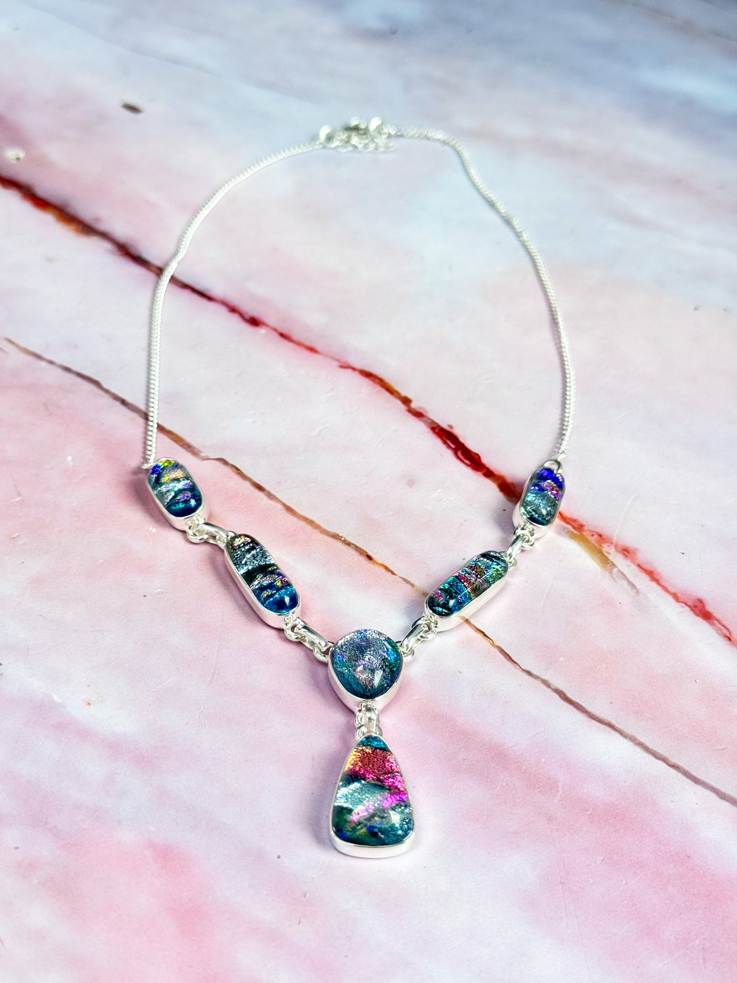 Dichroic Glass Necklace
