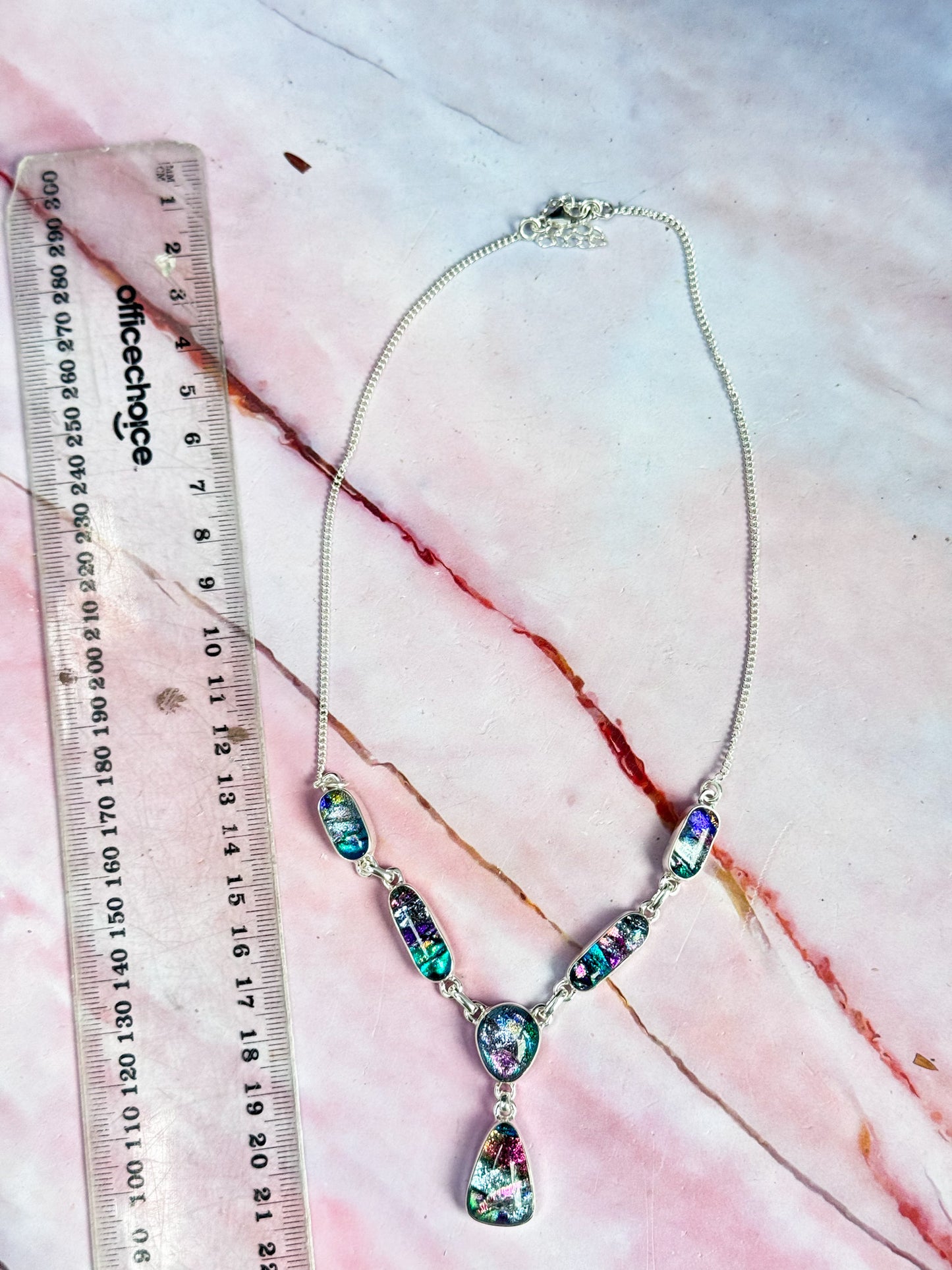 Dichroic Glass Necklace