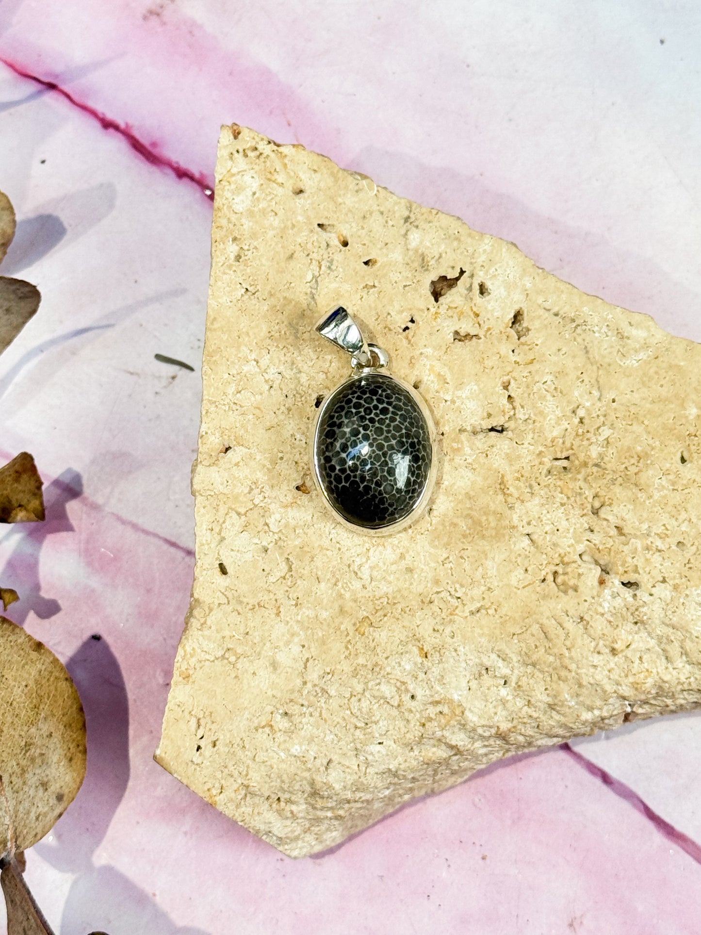 Black Coral Pendant #1